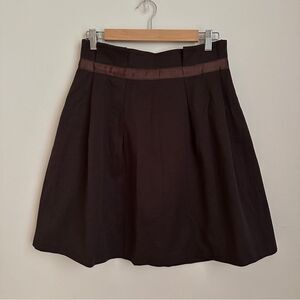 adL burgundy high waisted flared skirt size M